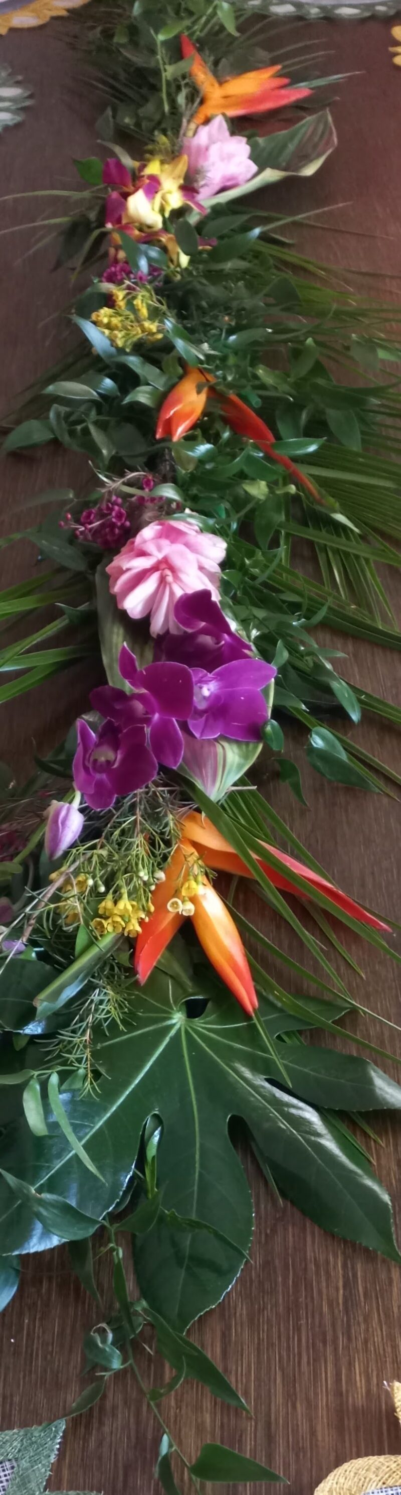 Tropical table runner